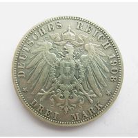 Все лоты с рубля.3 марки 1908 г.Пруссия.