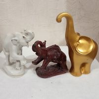 Слоны Фигурки Статуэтки Подарки Фарфор Керамика Дерево