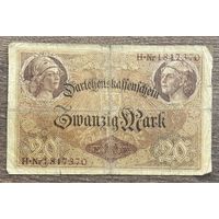 Банкнота 20 марок 1914 год. Германская империя.