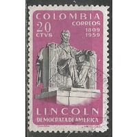 Колумбия. А.Линкольн. Президент США. 1960г. Mi#928.