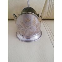 Подстаканник серебро 875 пробы СССР, ранние советы. Вес 111гр.