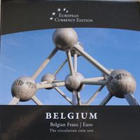 Набор монет "Бельгия: бельгийский франк и евро" (50, 20, 5, 1 франк)