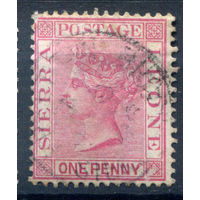 Британские колонии - Сьерра-Леоне - 1883/93г. - королева Виктория, 1 P a - 1 марка - гашёная [Mi 13 a]. #4-B5-126-A-1
