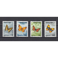 Фауна. Бабочки. Джибути. 1978. 4 марки. Michel 212-215 (9,5 е)