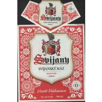 Пивная этикетка. Svijany - Чехия