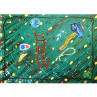 К работе, акрил, бумага,  2008, Котов Олег