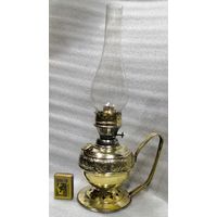 Латунная переносная и настенная керосиновая лампа со стеклом. "Лампа Чудо Хуго .... "