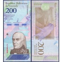 Венесуэла, 200 боливаров 2018 г., P-107 (15.01.2018, президент Франсиско Миранда), UNC