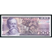 Мексика 100 песо 1982 г. P74c. Серия VJ. UNC