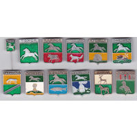 Лошади - на гербах: Томск, Каинск,Туруханск, Кузнецк, Енисейск, Барнаул, Колывань, Павлоград, Починки и Гаврилов Посад.