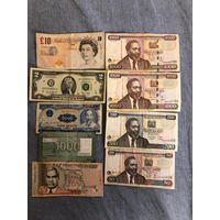 Набор банкнот 9 штук