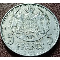 Монако 5 франков, 1945    ( 1-13-3 )