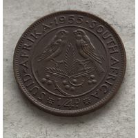 ЮАР 1/4 пенни (фартинг) 1955 Елизавета II