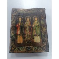 Старинная икона на металле 19 век