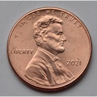 США, 1 цент  2021 г.