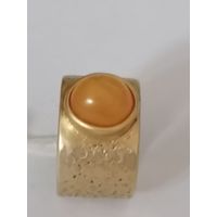Кольцо, 925. Желток янтарь.