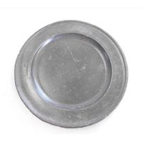 МИНИАТЮРНАЯ ПОСУДА Блюдце Тарелка Подставка Олово Пьютер 7,5 см