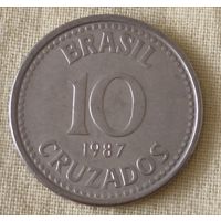 Бразилия. 10 крузейро 1987 года.