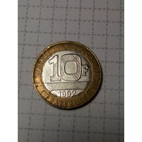 10 франков Франция 1992 год