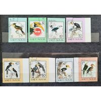 Вьетнам 1977г. Серия из 8 марок. Птицы-носорог. гаш.