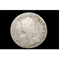 Талер (экю) 1728 г. Франция, Людовик XV