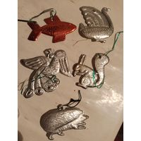 Ёлочные плоские игрушки СССР