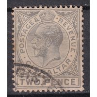 125.BrK. Великобритания. Колонии. Гибралтар. Георг V. Стандарт. 2P. 1921 г. Mi.#79.