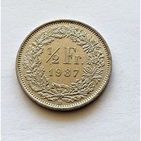 Швейцария 1/2 франка, 1987