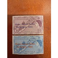 Бермуды  1953 г. полная серия MLH OG карты