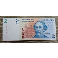 Werty71 Аргентина 2 песо 2010 - 2014 года (2002) UNC банкнота