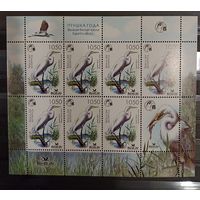 Марки Беларуси 2008, фауна, Птица года, Большая Белая Цапля, чистый лист, КМ 729 каталог 24 евро