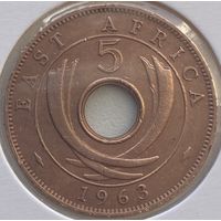 Британская Восточная Африка 5 центов 1963 г. В холдере