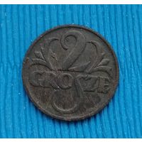 Польша. 2 гроша 1933. Нечастая