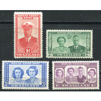 Свазиленд 1947 ** Королевский визит серия 4 марки. Британские колонии