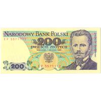 200 злотых 1988 г. Польша . UNC.