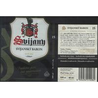 Пивная этикетка. Svijany - Чехия