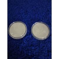 Глухарь , Глушец ,  Заказнік "Котра" ("Заказник "Котра") , Ирис сибирский . ( "Касач сiбiрскi" ) , медно- никель ,    1 рубль , 2018 год , м\н .  тираж 2000 штук . Редкость !