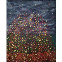 Слезы восені (Лістапад) (холст на подрамнике, масло 50х40х2, 2025г) автор А.Счаснович