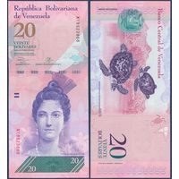 Венесуэла, 20 боливаров 2013 г, P-91f (X, Луиза Касерес де Арисменди, ястребиная черепаха), UNC