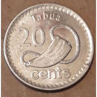 Фиджи 20 центов 2013 Попугай Кака