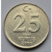 Турция, 25 куруш 2008 г.