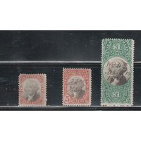 США-1871(Скотт. R135-R144) , гаш. , REVENUE, Налоговые марки, Президенты, Вашингтон, 3-й выпуск