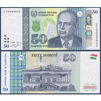 Таджикистан, 50 сомони 2022 г., P-26 (EY, учёный Бободжон Гафуров), UNC