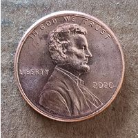 США 1 цент 2020 г., цент Линкольна, без отметка мд: Филадельфия, KM# 468