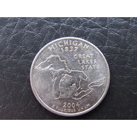 1\4 доллара,2004 Мичиган. США.