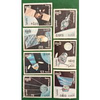 Кампучия 1988. Искусственные спутники земли. Полная серия