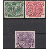 175.BrK. Великобритания. Колонии. Сент Китс и Невис. Георг V. 1921-22 гг. 1/2d., 1d. Mi.##37-39.