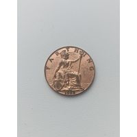 Великобритания 1 фартинг 1925 год