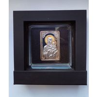 Икона Пресвятой Богородицы ,,Смоленская"20 рублей 2010 г.Без МЦ.Серебро 925пр.,позолота 999пр.