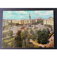 Минск. Площадь Победы. Олимпиада 1980. БССР. Виды городов. Чистая #0261-V2P131